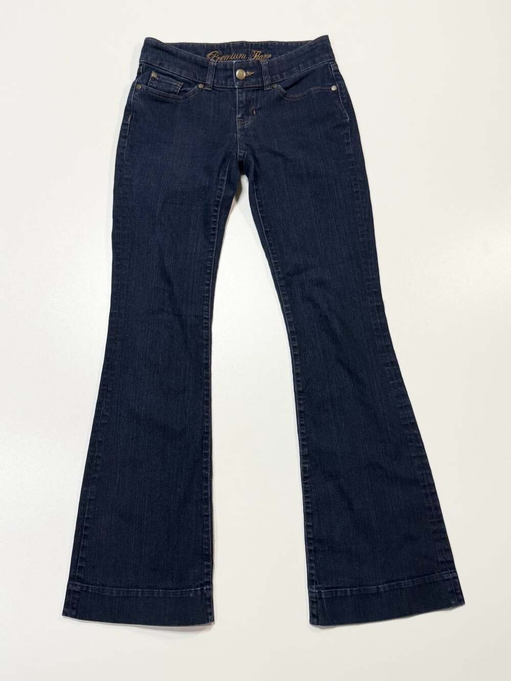 Gap Womens Premium Flare Low Rise Dark Wash Jeans Size 2 Boho Y2K Indie Fall